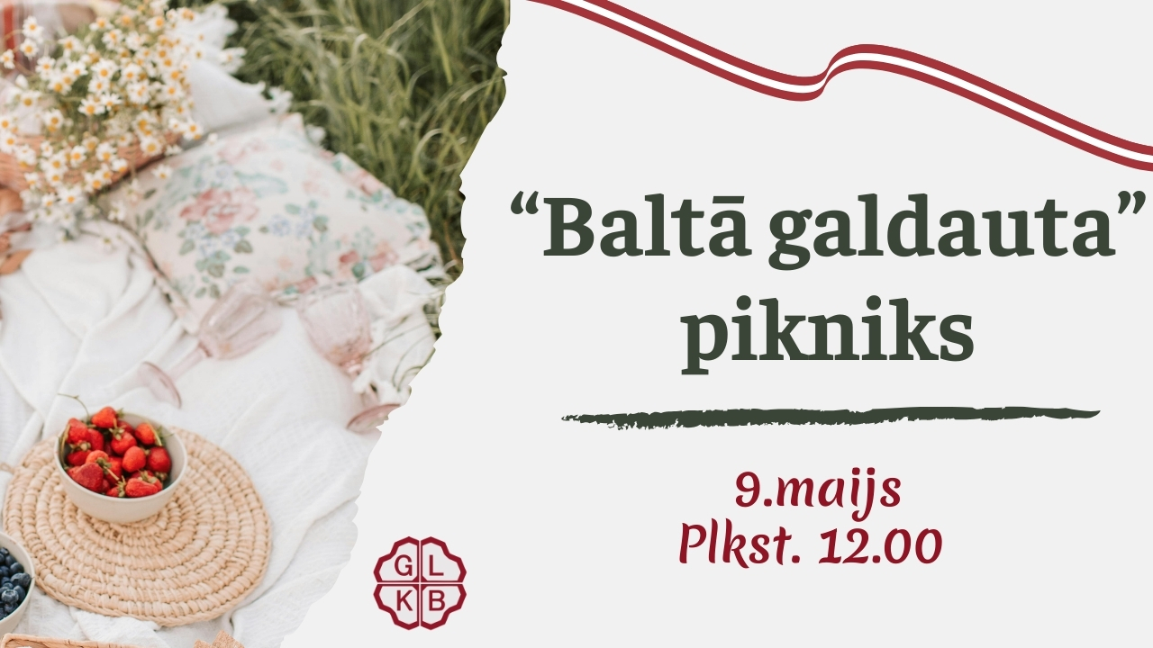 Baltā galdauta svētku pikniks dabā